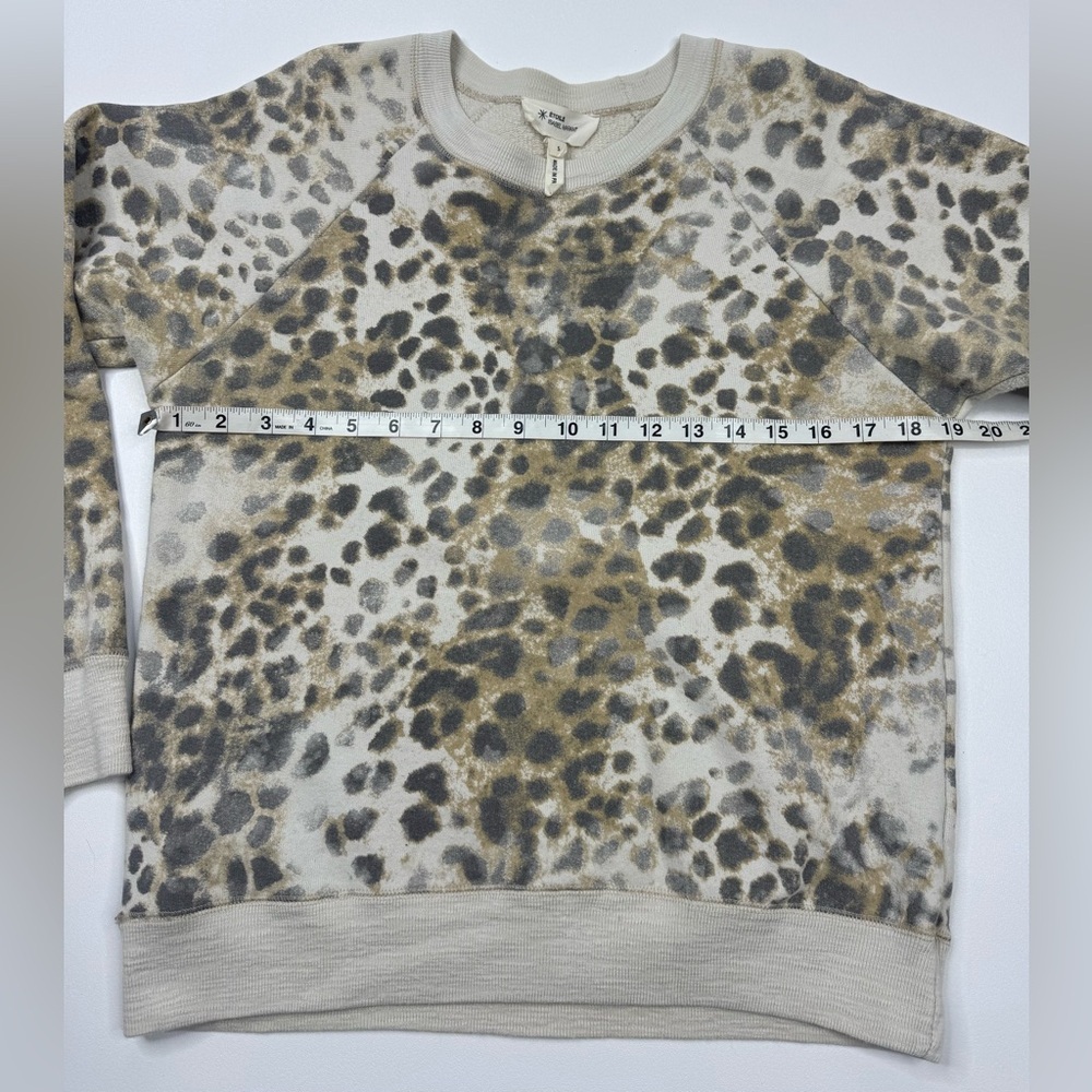 Isabel Marant Etoile Animal Print 100% Cotton French Terry Sweatshirt Size Small - Picture 7 of 10